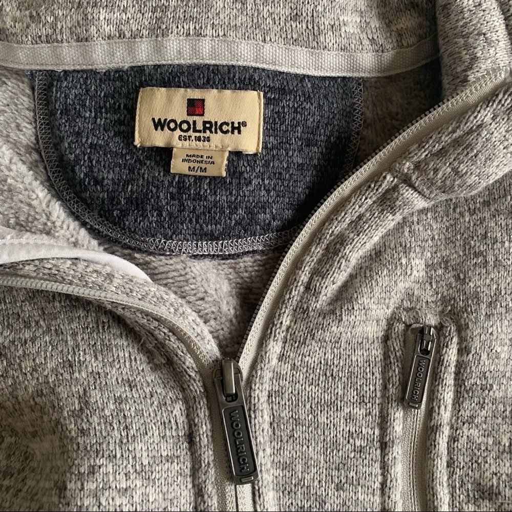 Woolrich grey 1/4 zip sweater size m - Picture 3 of 5